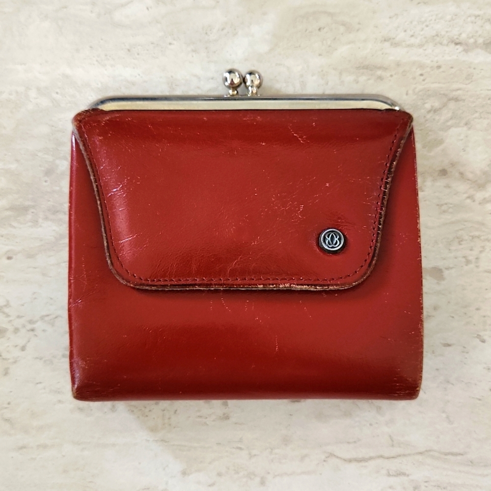 Vintage Buxton Red and silver genuine cowhide wallet and coin purse. One size.